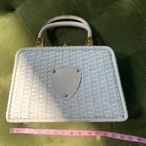 Handbags - Vintage Dena of Dallas Ivory  Straw Box Handbag